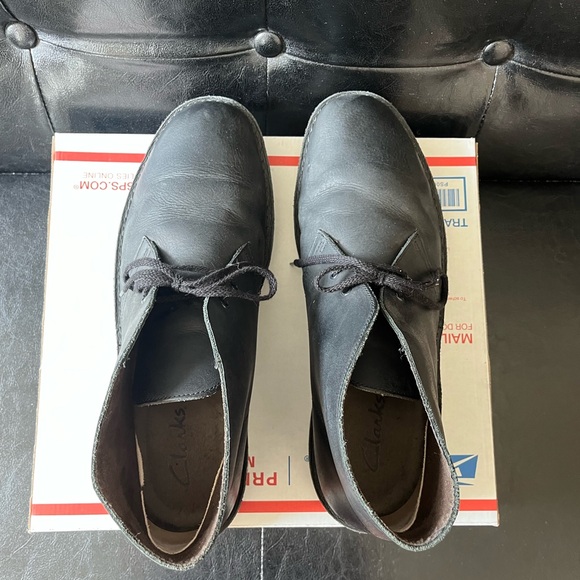 Clarks Bushacre Leather Chukka‎ Boots Black Sz 13 main image 5